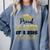 Super Proud Little Sister Of 2025 Graduate Graduation Family Comfort Colors Sweatshirt Blue Jean