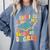 i Survived My Daughter's Bachelors Degree Groovy Graduation Comfort Colors Sweatshirt Blue Jean