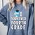 I Survived Fourth Grade Graduation Kids Owl Grad Comfort Colors Sweatshirt Blue Jean