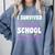 I Survived Nursing School Class Of 2025 New Nurse Graduation Comfort Colors Sweatshirt Blue Jean