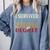 I Survived My Sister's Nursing Degree Graduation Nurse Lover Comfort Colors Sweatshirt Blue Jean