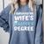 i Survived My Wifes Masters Degree MBA College Graduation Comfort Colors Sweatshirt Blue Jean