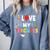 Teens Graduation I Heart My Teacher I Love My Teachers Comfort Colors Sweatshirt Blue Jean