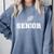 Track & Field Senior 2025 Graduation Year Comfort Colors Sweatshirt Blue Jean