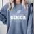 Track & Field Senior Dad 2025 Graduation Year Comfort Colors Sweatshirt Blue Jean