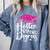 Two Degrees Hotter Graduation 2025 Diploma College Masters Comfort Colors Sweatshirt Blue Jean