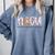 Valentines Day NICU Nurse Cute Bear Neonatal ICU Graduation Comfort Colors Sweatshirt Blue Jean