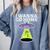 I Wanna Go Home Introvert UFO UAP Flying Saucer Trippy Alien Comfort Colors Sweatshirt Blue Jean