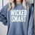 Wicked Smaht Boston Accent Graduation Tee Comfort Colors Sweatshirt Blue Jean