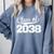 Women's Class Of 2038 Kid Adult Future Year Kindergarten Graduation Comfort Colors Sweatshirt Blue Jean