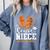 Women's Senior Niece Class Of 2026 Basketball Graduation Heart Comfort Colors Sweatshirt Blue Jean