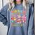 100th Day Of School Teacher 100 Days Coffee Books Comfort Colors Sweatshirt Denim
