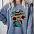 80s 90s Retro Party Costume Nostalgia Boombox Music Hip Hop Comfort Colors Sweatshirt Denim
