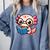 Adorable Book Lover Axolotl With Reading Glasses Cute Comfort Colors Sweatshirt Denim