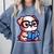 Adorable Book Lover Bulldog With Reading Glasses Cute Raglan Baseball Tee Comfort Colors Sweatshirt Denim Adorable Book Lover Bulldog With Reading Glasses Cute Raglan Baseball Tee Comfort Colors Sweatshirt Denim