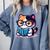 Adorable Book Lover Calico Cat With Reading Glasses Cute For Men Women Kids Comfort Colors Sweatshirt Denim