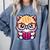 Adorable Book Lover Persian Cat With Reading Glasses Cute Comfort Colors Sweatshirt Denim