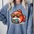 Adorable Book Lover Salmon With Reading Glasses Cute Comfort Colors Sweatshirt Denim