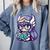 Adorable Book Lover Valkyrie With Reading Glasses Cute Comfort Colors Sweatshirt Denim