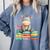 Adorable Donkey With Heart Sitting On Colorful Book Stack Comfort Colors Sweatshirt Denim