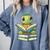 Adorable Turtle Reading Books Comfort Colors Sweatshirt Denim