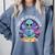 Alien Reader Reading Teacher Librarian Book Lover Comfort Colors Sweatshirt Denim