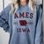 Ames Iowa Est 1864 Nostalgia Comfort Colors Sweatshirt Denim