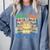 Animals Read Reading Book Library First Day Of School Kids Comfort Colors Sweatshirt Denim