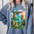 Aqua In The Skies Frutiger Aero Comfort Colors Sweatshirt Denim