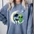 Astronaut Reading Book To Alien Shirt Moon Space Lover Kids Comfort Colors Sweatshirt Denim