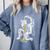 Astronaut Reading Book Space Galaxy Bookworm Men Women Kids Comfort Colors Sweatshirt Denim