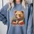 Bear Reading Book Glasses Library Zoo Teacher School Animal Comfort Colors Sweatshirt Denim