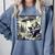 Bigfoot With Alien Reading A Book Bigfoot And UFO Comfort Colors Sweatshirt Denim
