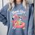 Book Girl Summer Skeleton Reading Books Lovers Beach Comfort Colors Sweatshirt Denim