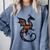 Book Lover Bookworm Reading Books Dragon Comfort Colors Sweatshirt Denim