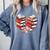 Book Lover Heart Shape Reading Librarian Valentine Men Women Comfort Colors Sweatshirt Denim