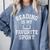 Book Lover Reading For Teachers Students Librarians Comfort Colors Sweatshirt Denim
