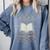 Book Reading Ugly Christmas Comfort Colors Sweatshirt Denim