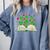 Book With Shamrocks Librarian Saint Patrick's Day Kids Comfort Colors Sweatshirt Denim Book With Shamrocks Librarian Saint Patrick's Day Kids Comfort Colors Sweatshirt Denim