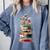 Book Stack With Flowers Reading Lover Bookish Comfort Colors Sweatshirt Denim