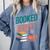 Booked And Busy Cool Coffee Reading Relaxing Books Comfort Colors Sweatshirt Denim