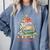All Booked For Christmas Book Lovers Xmas Tree Lights Comfort Colors Sweatshirt Denim