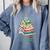 All Booked For Christmas Book Xmas Tree Lights Reading Girly Comfort Colors Sweatshirt Denim