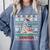 All Booked For Christmas Tree Book Ugly Christmas Sweatshirt Comfort Colors Sweatshirt Denim