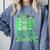 All Booked For St Patrick's Day Book Lover Lucky Shamrock Comfort Colors Sweatshirt Denim