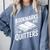 Bookmarks Quote Library Book Reader Comfort Colors Sweatshirt Denim