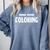 Books Coffee Coloring Comfort Colors Sweatshirt Denim