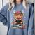 Bookworm Cute Baby Highland Cow Reading Book Comfort Colors Sweatshirt Denim