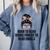 Born To Read Books Forced To Read Emails Messy Bun Reading Comfort Colors Sweatshirt Denim