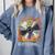 Buffering Glitched CD On Fire 2000s Nostalgia Comfort Colors Sweatshirt Denim